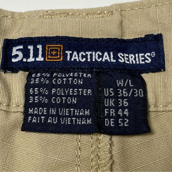 5.11 Tactical Khaki Cargo Workwear Straight Leg Pants Men's Size 36/30 - Picture 4 of 15